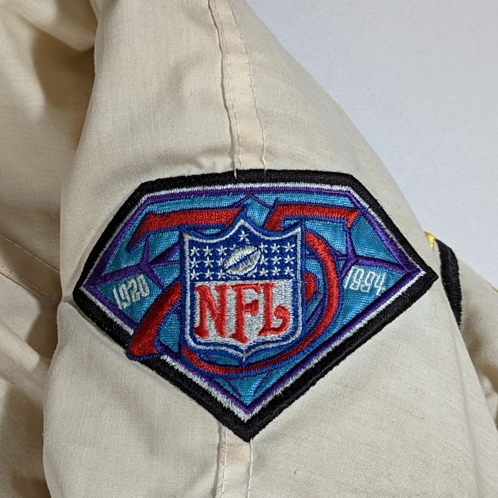 Vtg 1994 NFL 75th Pittsburgh Steelers Sz Large Pro Player Puffer Jacket - Picture 3 of 11